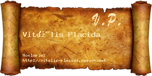 Vitális Placida névjegykártya